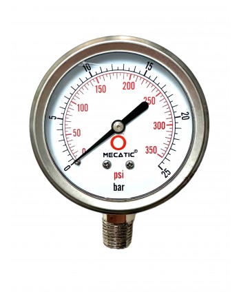 Manómetro de presión de 0-25 bar 1/4" radial