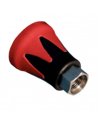 Protector PVC y caucho rojo con racor inox 1/4"