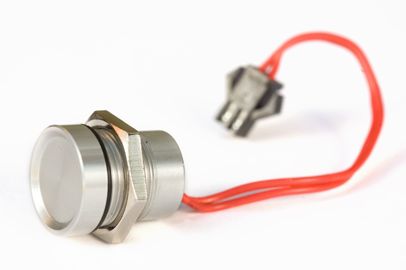 Pulsador táctil alum. Ø18 mm 24 V ac-dc
