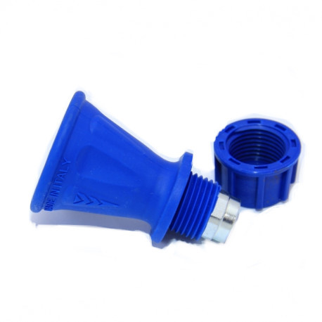 Portaboquillas de 1/4 - 1/4" azul hex.