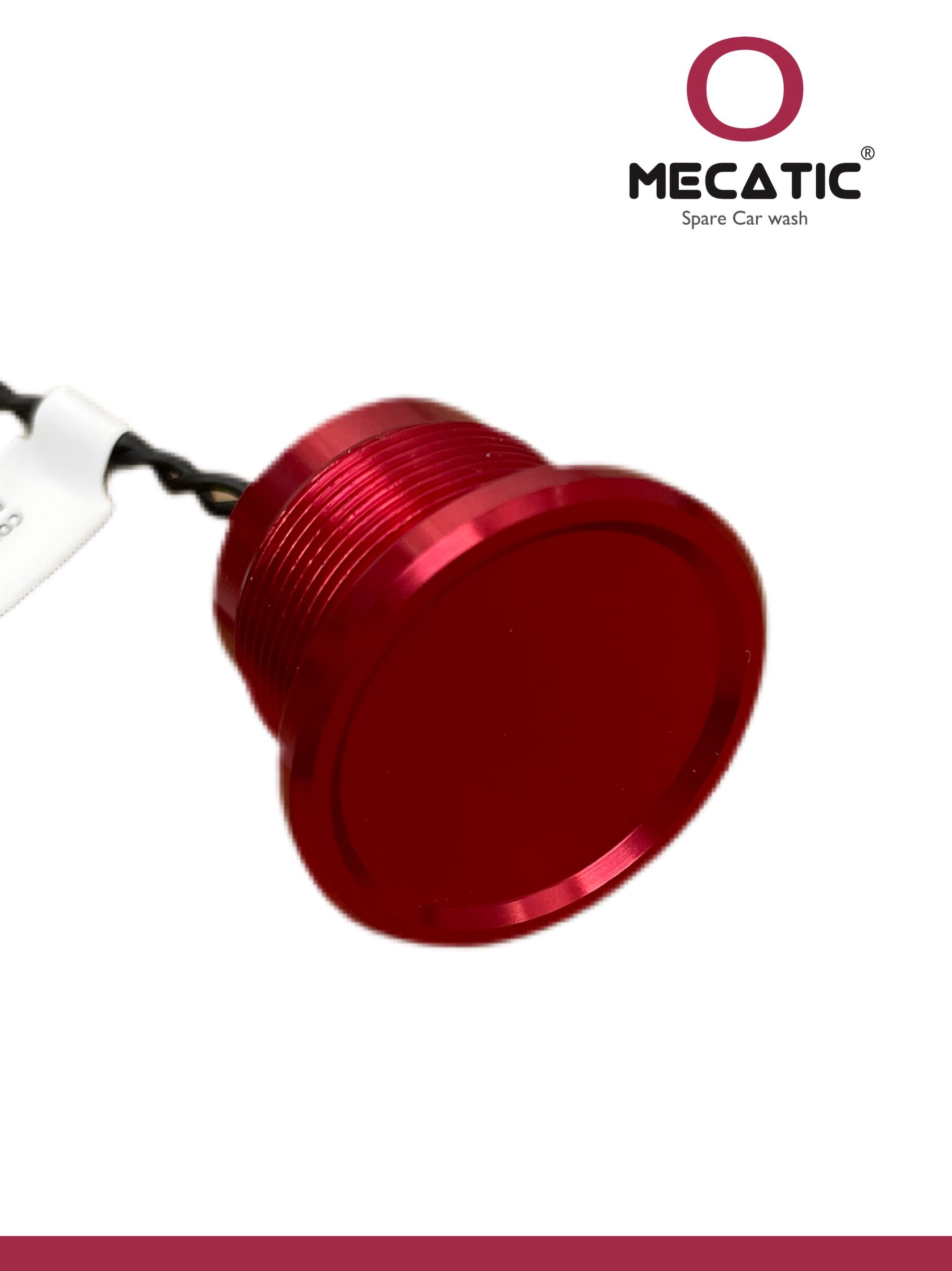 Pulsador táctil alum. de Ø28 mm de 24 V rojo n/a