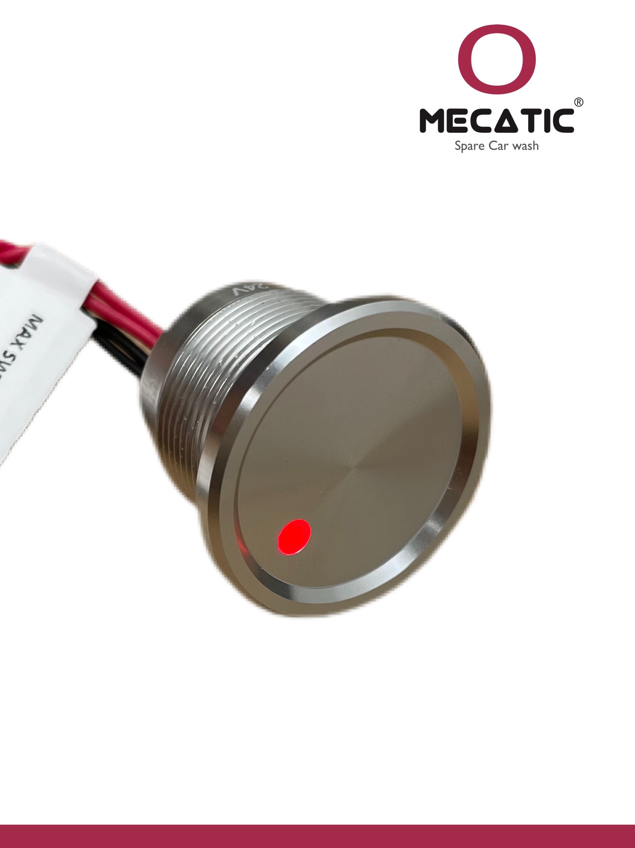 Push-button red led touch