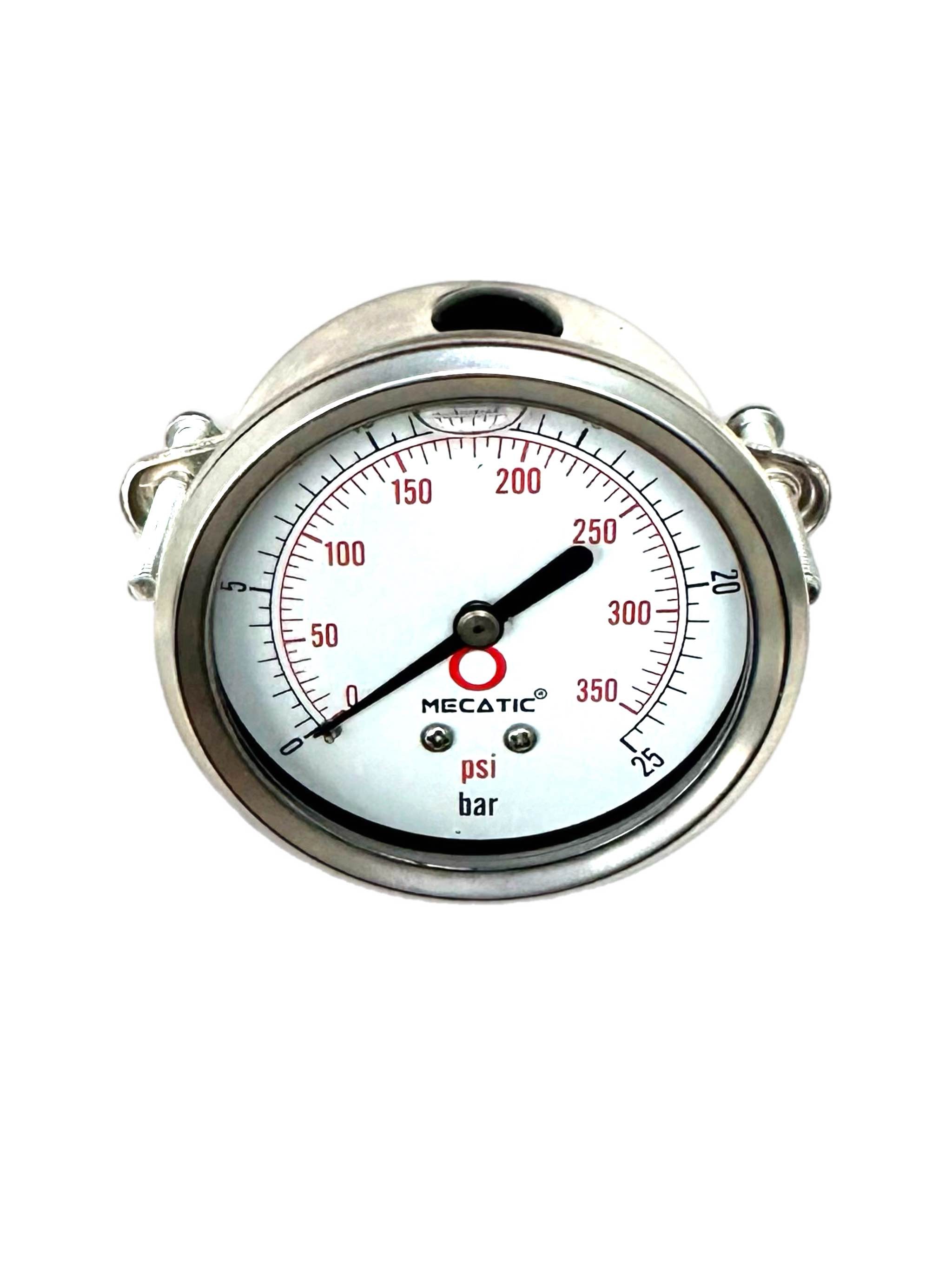 Manomètre de pression de 0 à 25 bar 1/4" axial