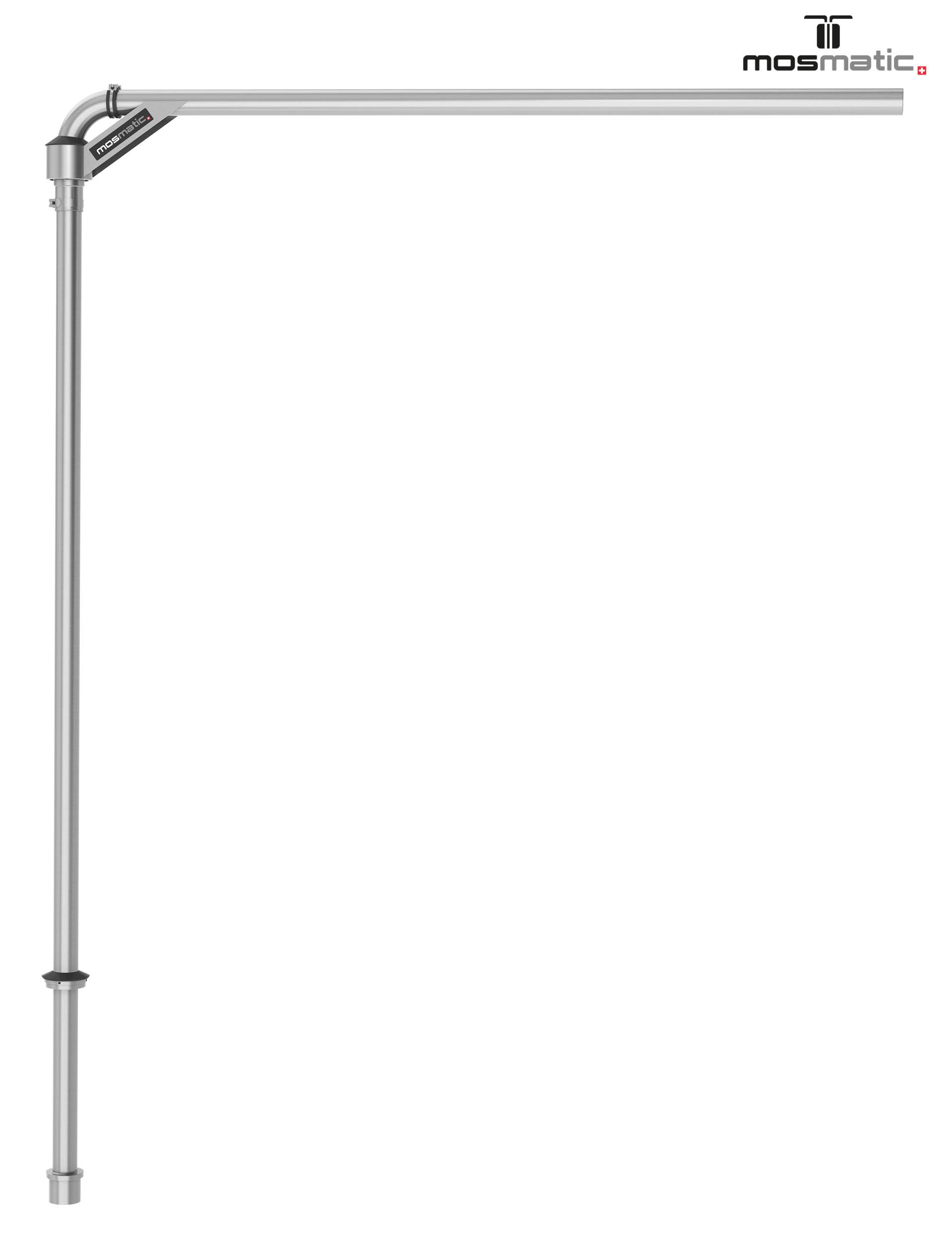 Brazo de aire vertical para lateral aspirador LU-S 360º Ø50