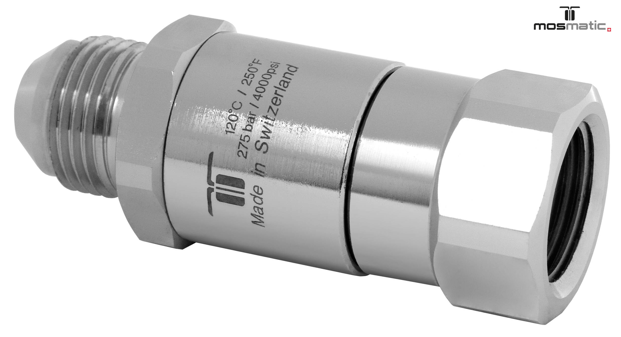 Racor DGV Hidráulico 3/4" JIC M - 3/4" JIC F
