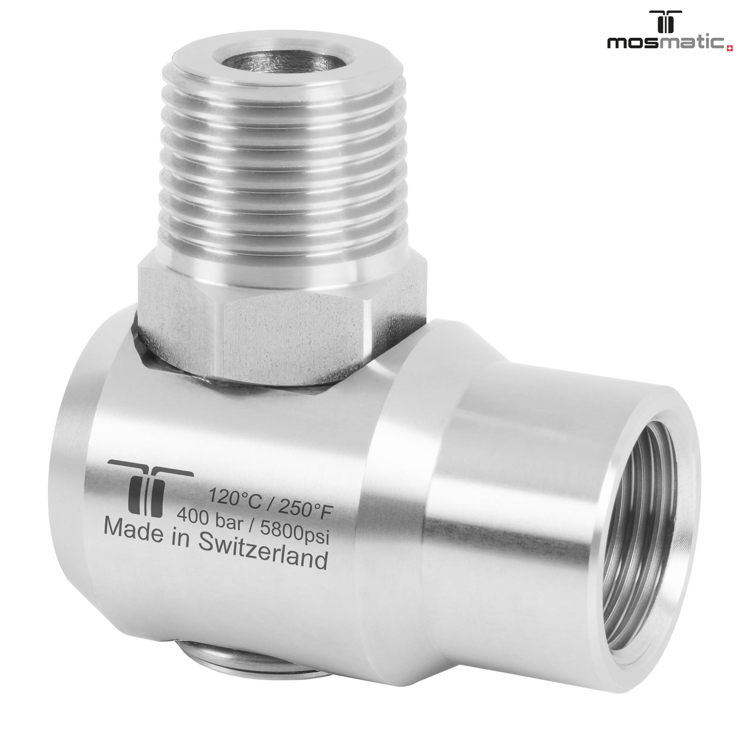 Racor 90º giratorio WDEI 400 bar G1/2"F-G1/2"M NW11 Caja 25 u.