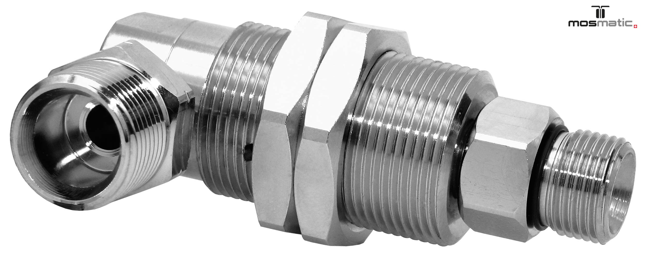 Racor giratorio 90º DYG 3 Rod. M22x1.5M-G3/8"M NW6