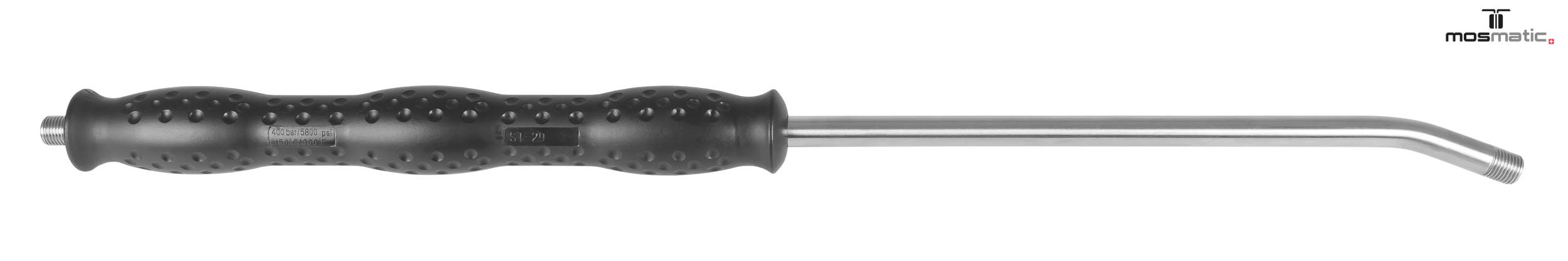 Lanza ergo curva LAN-P 700 mm IN 1/4"M-OUT 1/4"M