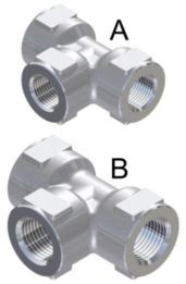 Racores en TII AI303 600bar Racores G1/2FF+F Tipo B