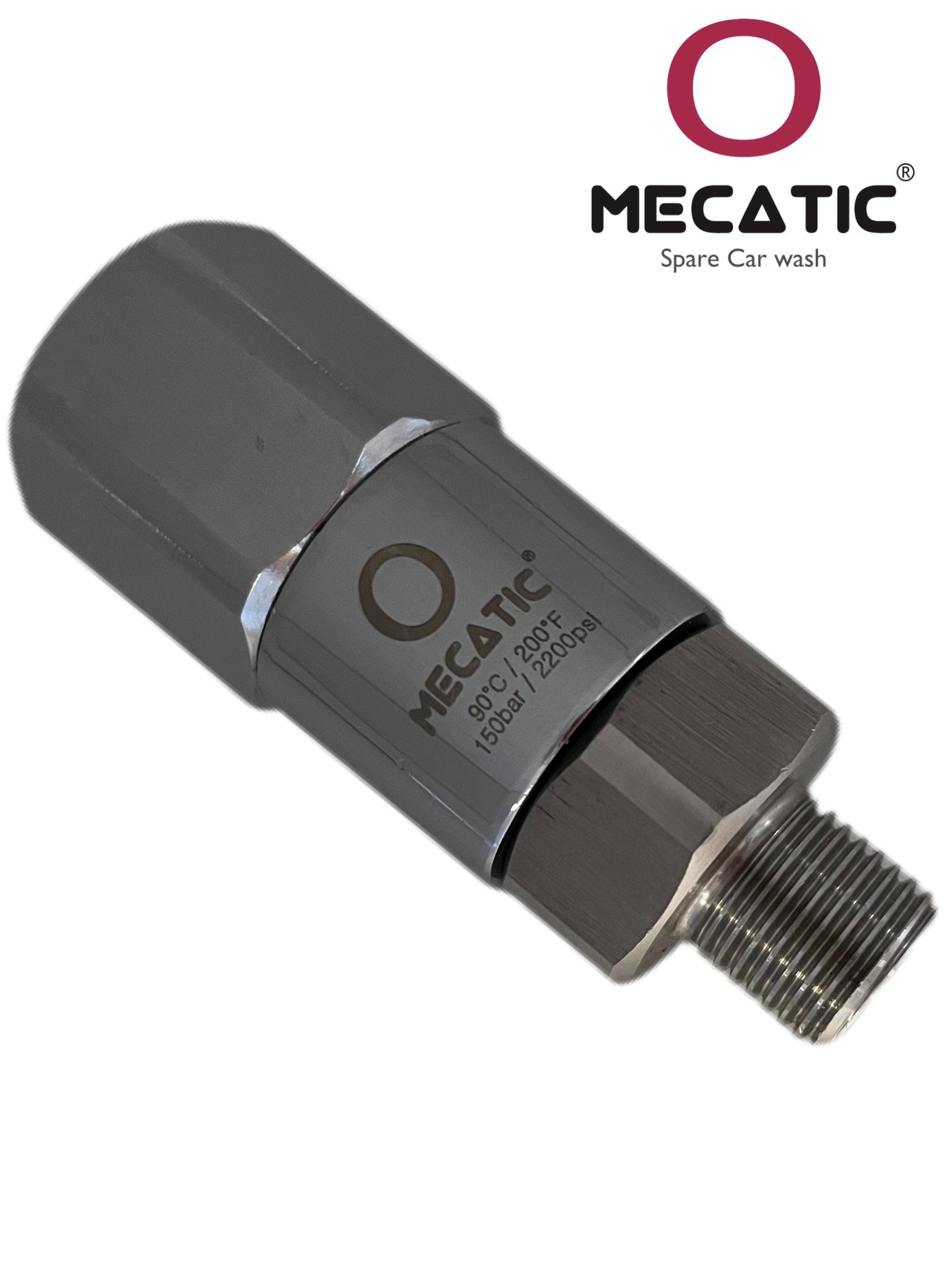 Racor Giratorio Recto 3/8" - 3/8" Mecatic 1 Rodamiento