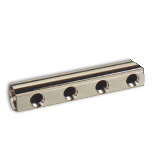 Colector Distribuidor Nickelado 4 x 1/2" + 2 x 3/4"
